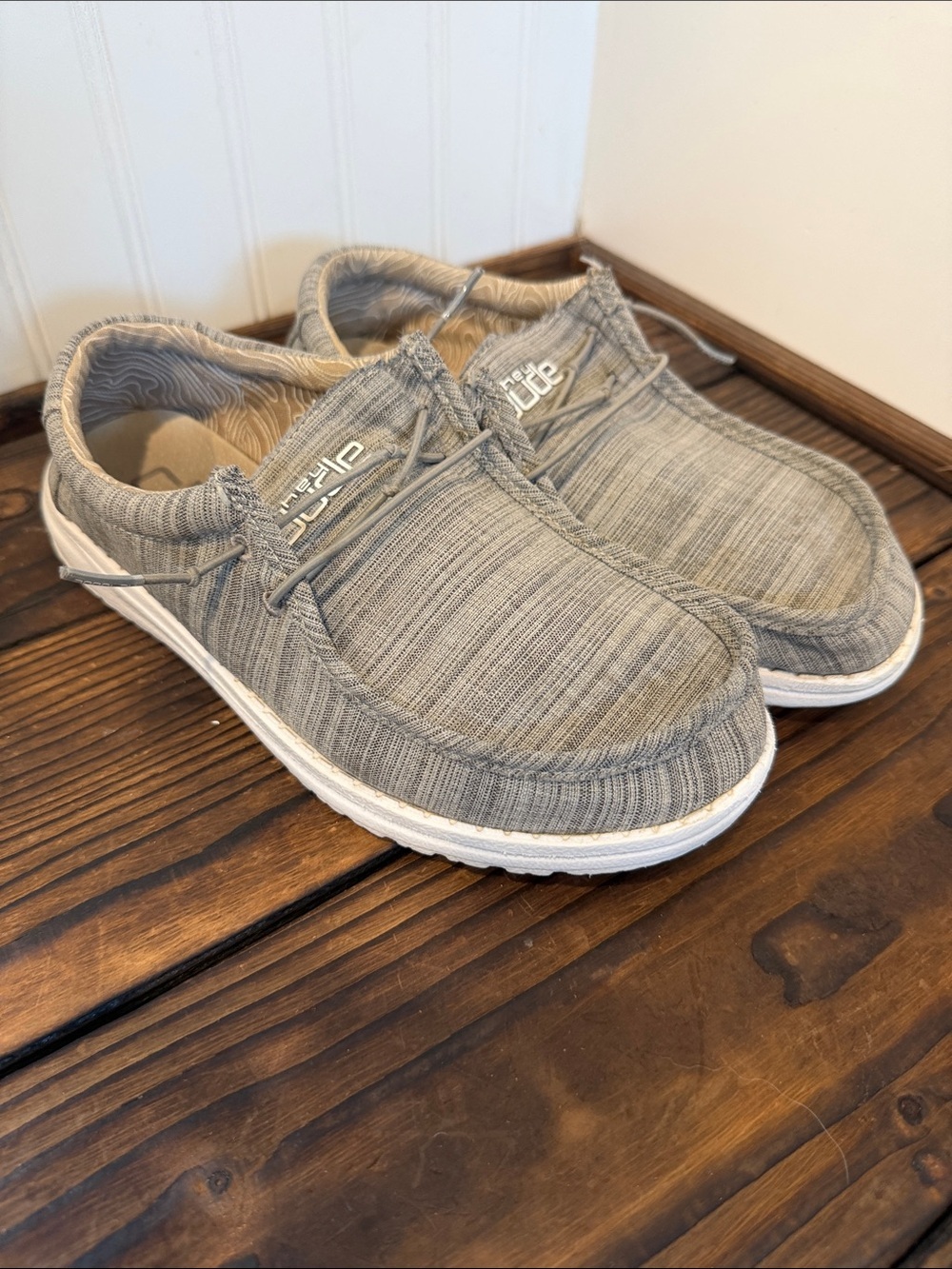 Hey Dude Wendy Slip-On Loafers in Light Gray